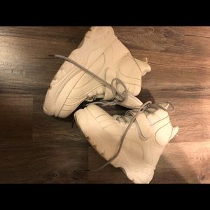 White platform sneakers